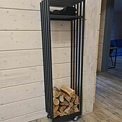 Настенная дровница/стеллаж для дров 180 см