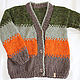Вязаный кардиган на пуговицах. Кардиганы. Knit by Heart - Вязаная одежда 富. Интернет-магазин Ярмарка Мастеров.  Фото №2