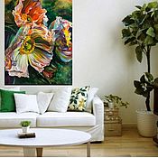 Картины и панно handmade. Livemaster - original item Pictures: Interior painting Bright Poppies. Fantasy flowers.. Handmade.