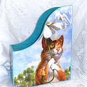 Канцелярские товары handmade. Livemaster - original item The St. Petersburg journalize Happy cat. Handmade.