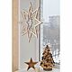 Звезда деревянная новогодняя рождественская новогодний декор для дома, Декор, Москва,  Фото №1