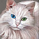  White cat. Print from the author's work. Pictures. Valeria Akulova ART. Online shopping on My Livemaster.  Фото №2