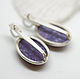 Earrings charoite 'Classic', silver. Earrings. EdGems jewerly. My Livemaster. Фото №4