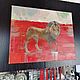  A lion on a red background. Animalism, oil, painting. Pictures. Julia-Elkina. My Livemaster. Фото №6