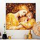 Золотая картина Мама и дети. Любовь картина Семья. Семейный портрет, Картины, Санкт-Петербург,  Фото №1