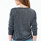 Order Knitted jumper with lurex loose style black silver. mozaika-rus. Livemaster. . Jumpers Фото №3