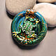 Frog - princess – brooch with painting and rhinestones - an original gift, Brooches, Moscow,  Фото №1