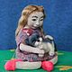 Laura. The author's felt doll with kitten. Dolls. Nina felt. Online shopping on My Livemaster.  Фото №2