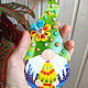 Order  glass Easter gnome, spring home decor. MyFusedGlass. Livemaster. . Easter souvenirs Фото №3