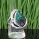 Order Adaya Ring with malachite made of 925 sterling silver HC0015-3. Sunny Silver. Livemaster. . Rings Фото №3