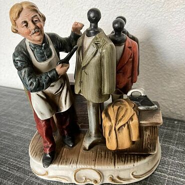 Винтаж ручной работы. Ярмарка Мастеров - ручная работа Винтаж: Фигурка « Портной». Керамика. Handmade.