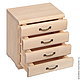 Kmd201421 chest of Drawers 4 drawers 20 14 21 for decoration decoupage painting. Blanks for decoupage and painting. masterskaya derevyannyh izdelij LADYa (prowoodbox) (woodbox). Интернет-магазин Ярмарка Мастеров.  Фото №2