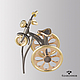 Anillo de bicicleta (plata, oro, topacio). Rings. jewelart. Интернет-магазин Ярмарка Мастеров.  Фото №2