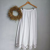 Одежда handmade. Livemaster - original item Cambric base petticoat with lace. Handmade.