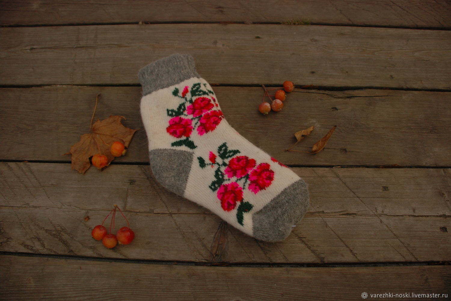 Socks positive fun patterned winter flowers, Socks, Moscow,  Фото №1