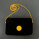 'Black chic' black suede clutch bag with chain, Classic Bag, Novosibirsk,  Фото №1