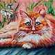 Картина кот "Рыжий кот" маслом на холсте. Картины. Оригинальные картины Ирины Козьминой (irinakozmina). Ярмарка Мастеров.  Фото №6