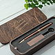 Gift set: wooden pen and flash drive with engraving. Gifts for February 23. Trees may - creative workshop. Online shopping on My Livemaster.  Фото №2
