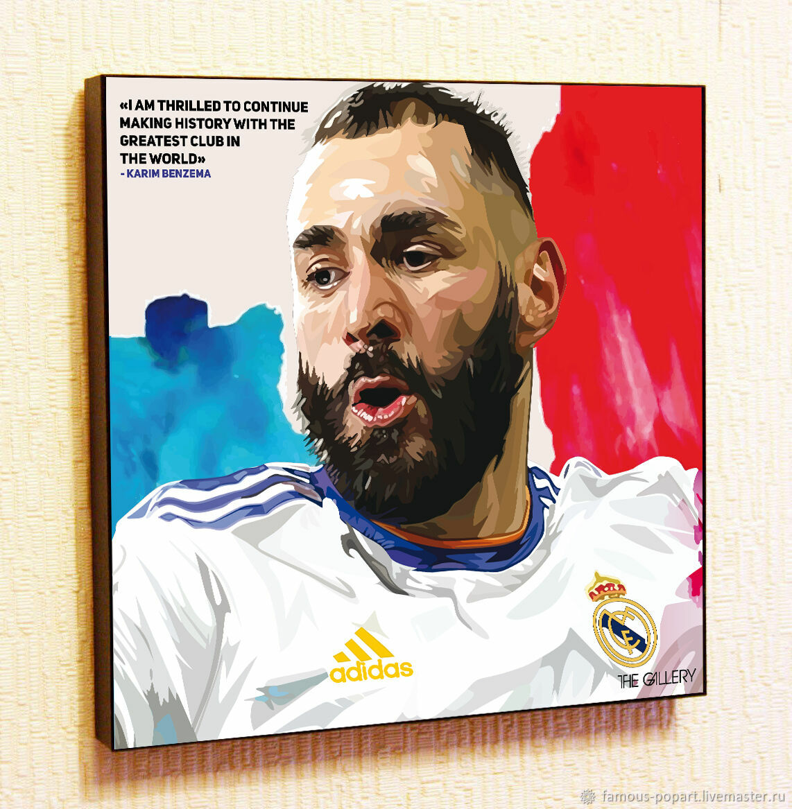 Picture Poster of Karim Benzema Real Madrid France in the style of Pop ...