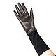 Size 7. Winter gloves made of genuine black leather and velour. Vintage gloves. Butichok from N.. My Livemaster. Фото №4