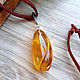 Amber. Pendant ' Bud ' amber silver. Pendants. Frollena II. Natural Baltic amber. My Livemaster. Фото №5