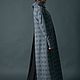 Шерстяное, клетчатое макси-платье на молнии- DR0392GE. Платья. EUG FASHION. Ярмарка Мастеров.  Фото №4