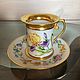 Painted porcelain. Coffee pair ' iris and bindweed', Tea & Coffee Sets, Kaluga,  Фото №1