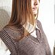 Order Women's knitted vest with slits (sleeveless jumper) V neck. Knit for you (Irina). Livemaster. . Vests Фото №3
