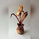 Carved Iris flower. Unique wood carving. Table lamps. Mikhail (ilmcarver). My Livemaster. Фото №6