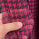  Вискоза плательно-блузочная гусиная лапка фуксия с черным, Ткани, Москва,  Фото №1