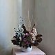 Букет с розами, эвкалиптом и лотосами. Композиции. Romashka_Decor_ Букеты из сухоцветов. Интернет-магазин Ярмарка Мастеров.  Фото №2