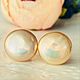 Peach Paradise poussettes with natural pearls. Stud earrings. luxuryclub. My Livemaster. Фото №4