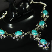 Украшения handmade. Livemaster - original item Necklace with turquoise Turkmenistan 