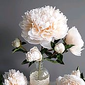Белые лилии из полимерной глины холодный фарфор реалистичные цветы