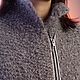 Жилет вязаный букле серый на молнии минимализм теплый. Жилеты. Svetlana_Knitting. Ярмарка Мастеров.  Фото №6
