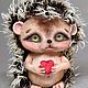 Игрушка в смешанной технике "Ёжик". Интерьерная кукла. Ekaterina Malikova dolls. Ярмарка Мастеров.  Фото №5