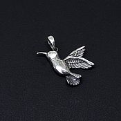 Украшения handmade. Livemaster - original item Silver Colibri Pendant, Sterling Silver Necklace Pendant Hummingbird. Handmade.