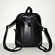 Leather backpack bag black ' Next'. Classic Bag. Natalia Kalinovskaya. My Livemaster. Фото №6