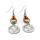 Eco earrings Shell from Portuguese oak manual Br0102w. Earrings. Koracork. Online shopping on My Livemaster.  Фото №2
