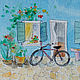 Murano. Bike Little watercolor. Pictures. KapustinaArt. Online shopping on My Livemaster.  Фото №2