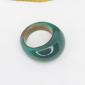 Украшения handmade. Livemaster - original item 19.25 Ring ring Forest Path (green agate). Handmade.