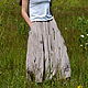 Linen skirt with embroidery, Skirts, Tver,  Фото №1