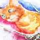 Кошка в розовом. Картины. Картинки от Юльфинки (Сафина Юля). Интернет-магазин Ярмарка Мастеров.  Фото №2