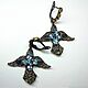 Order Earrings 'Bird of happiness' with topaz. SELENA. Livemaster. . Earrings Фото №3