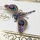 Brooch-pin: Brooch dragonfly lilac, Brooches, Moscow,  Фото №1