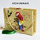 Order Suede clutch book with gold accessories ' Parrot'. VeninnaS. Livemaster. . Clutches Фото №3