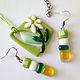 Order A set of jewelry made of glass Breath of spring! fusing Glass. MyFusedGlass. Livemaster. . Jewelry Sets Фото №3