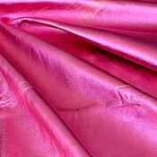 Материалы для творчества handmade. Livemaster - original item Genuine Leather Pink Fuchsia Metallic 0,6mm. Handmade.