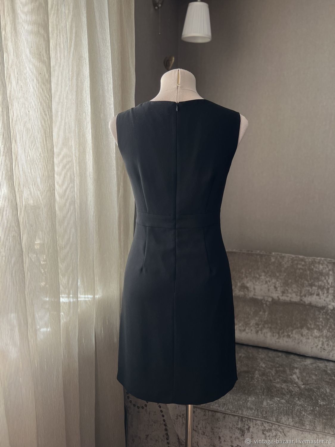 Винтаж: Маленькое чёрное платье. С бантиком на талии по классике) 46 в ...