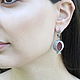 Garnet jewelry set with zircons made of 925 GA0051 silver. Jewelry Sets. Sunny Silver. My Livemaster. Фото №4
